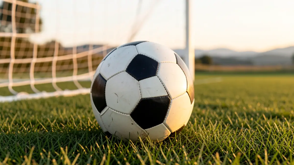 Futbol pilota belar gainean.