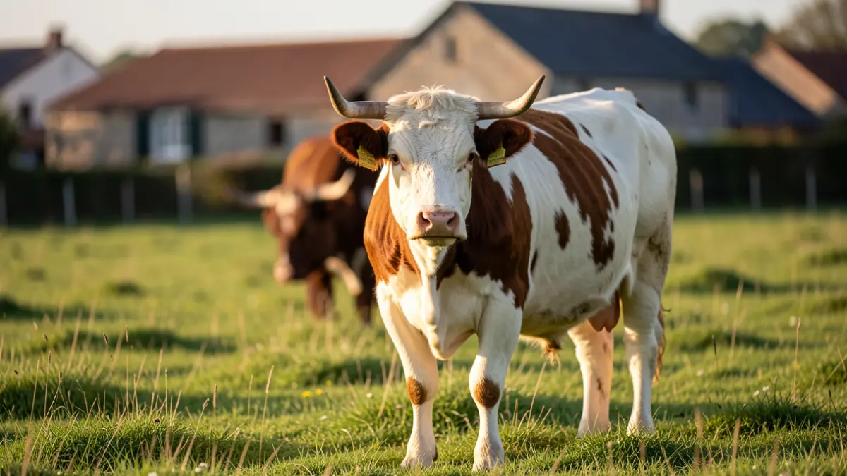 Generic image: A Pyrenean cow in a green pasture in the Basque Country.