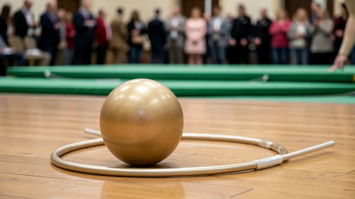 Irudi generikoa Gimnasia erritmikoko pilota eta uztaia.