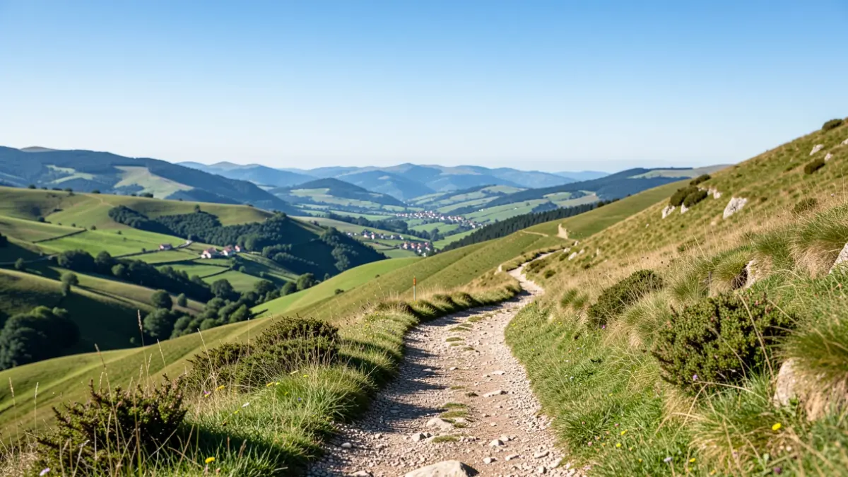 Imagen genérica de una ruta de montaña en el País Vasco.