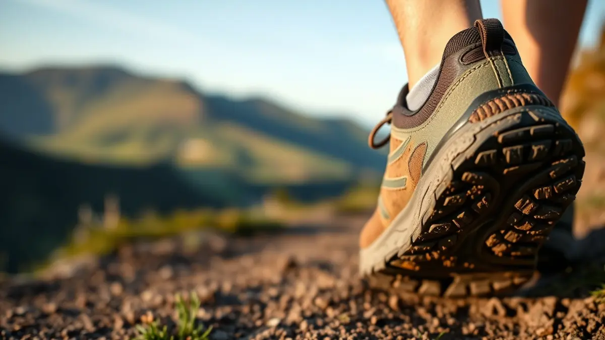 Imagen genérica de una carrera de montaña, zapatillas embarradas en un sendero de montaña.