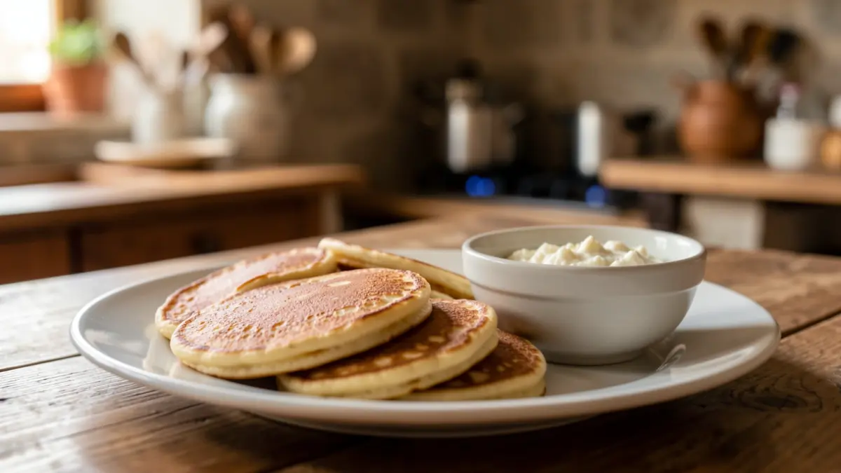 Generic image depicting a breakfast with tortitas and a bowl of kura.