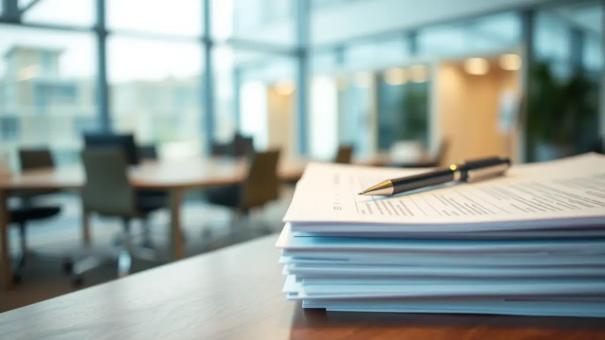 Generic image of municipal budget documents on a desk.