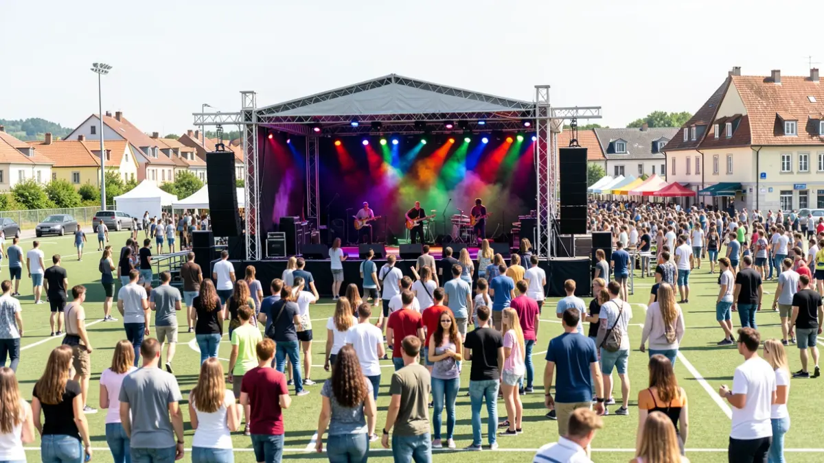 Generic image: A sunny music festival in a football field parking lot in Euskadi.