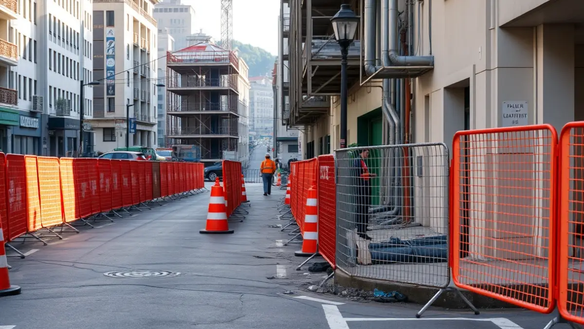 Urbanization works on Loiola and San Martin streets