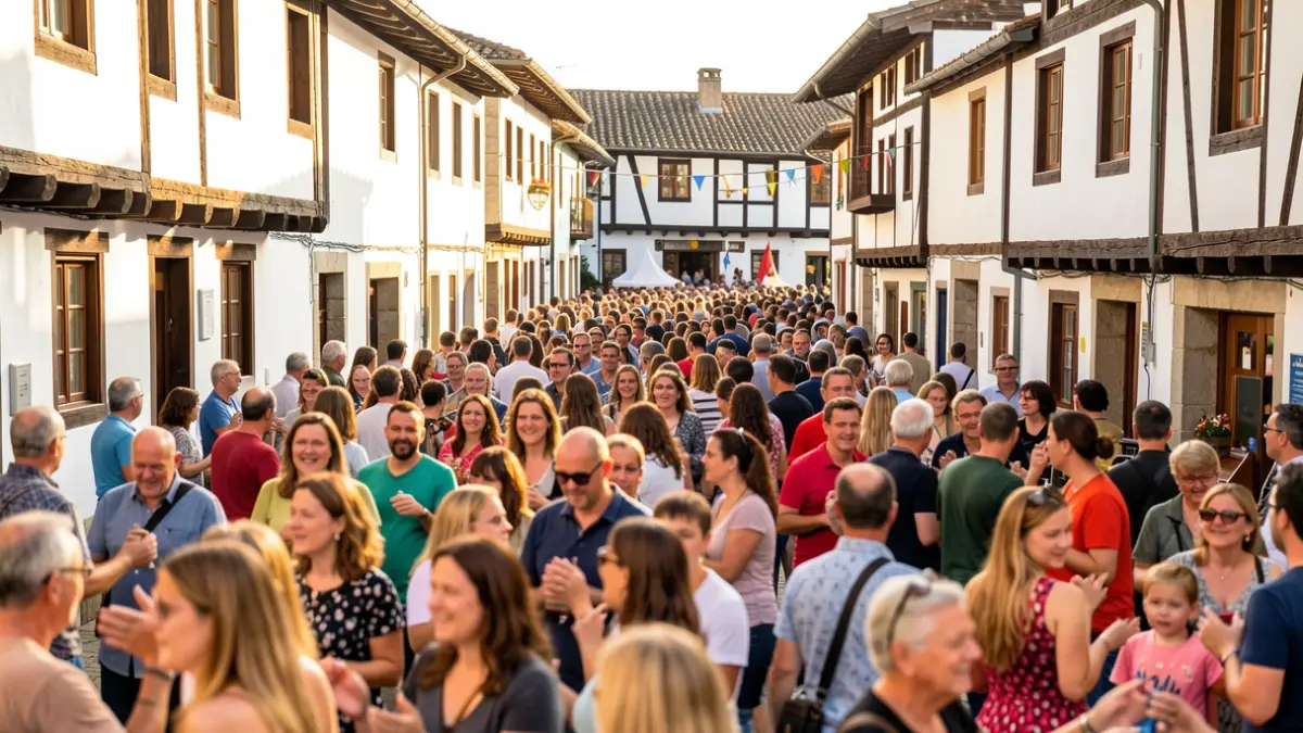 Imagen genérica: mucha gente en la calle en ambiente festivo, música y baile.