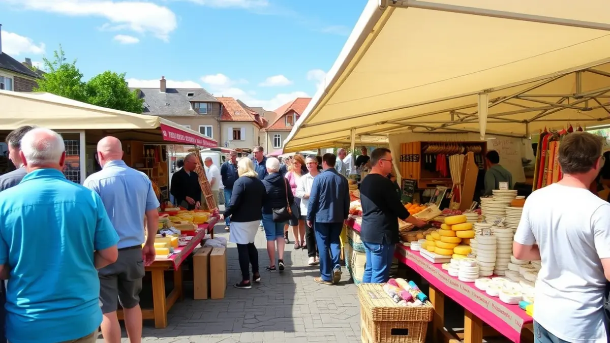 Generic image: An outdoor market with stalls selling artisan products and local foods.