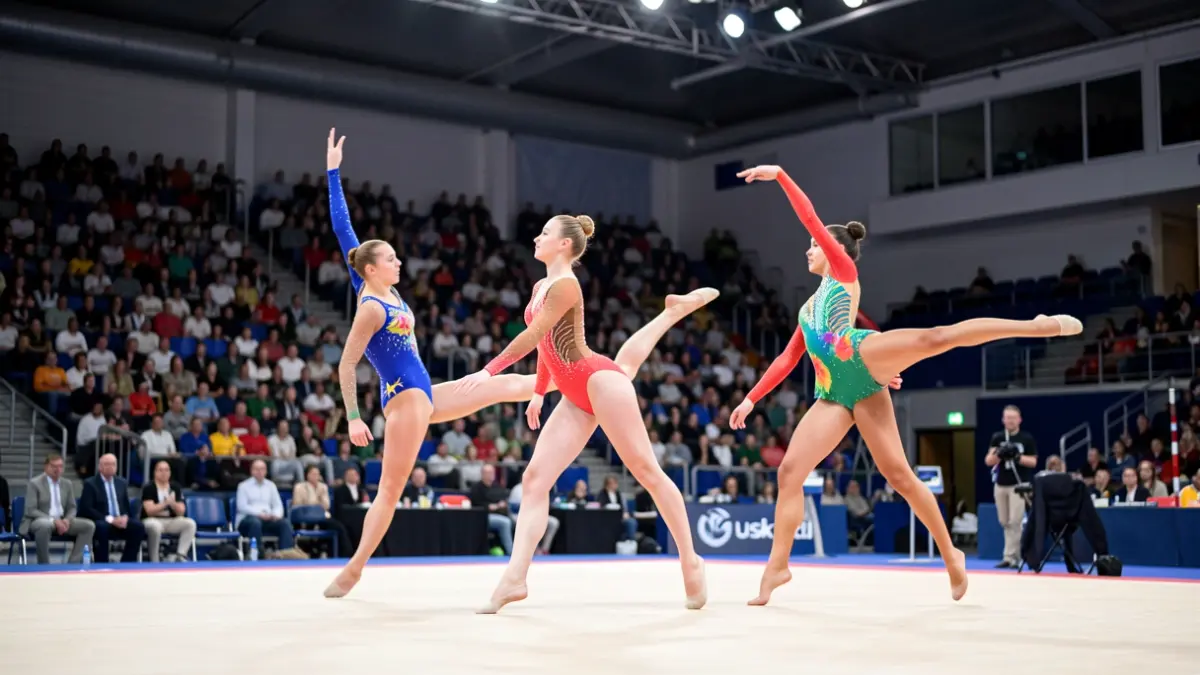 Irudia generikoa da, gimnastak lehiaketa batean.