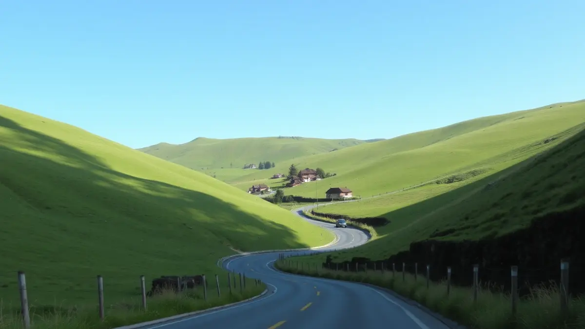 Imagen genérica de una carretera en Muxika, representando las mejoras de tráfico y seguridad.