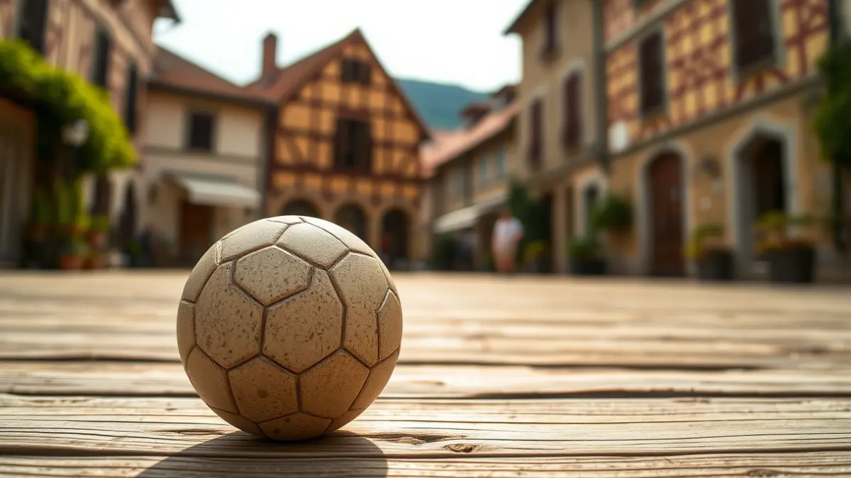 Imagen genérica de una pelota vasca en un frontón.