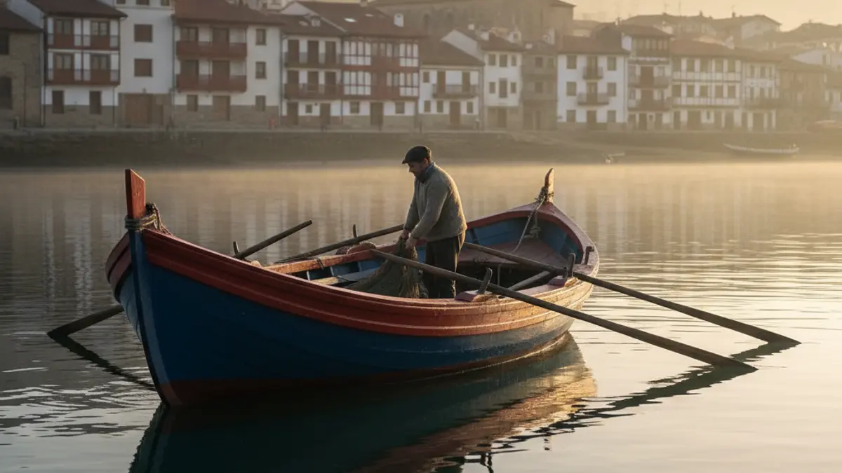 A historical fishing boat from Orio, early 20th century.