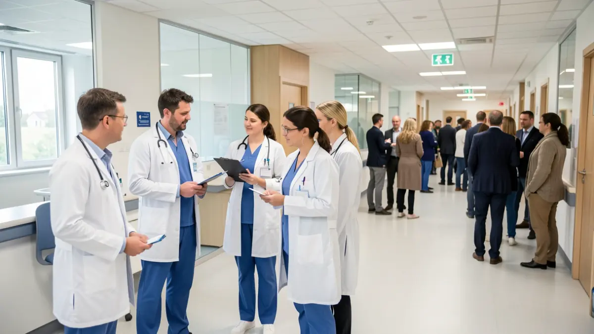 Generic image of Euskadi healthcare professionals working in a modern hospital.