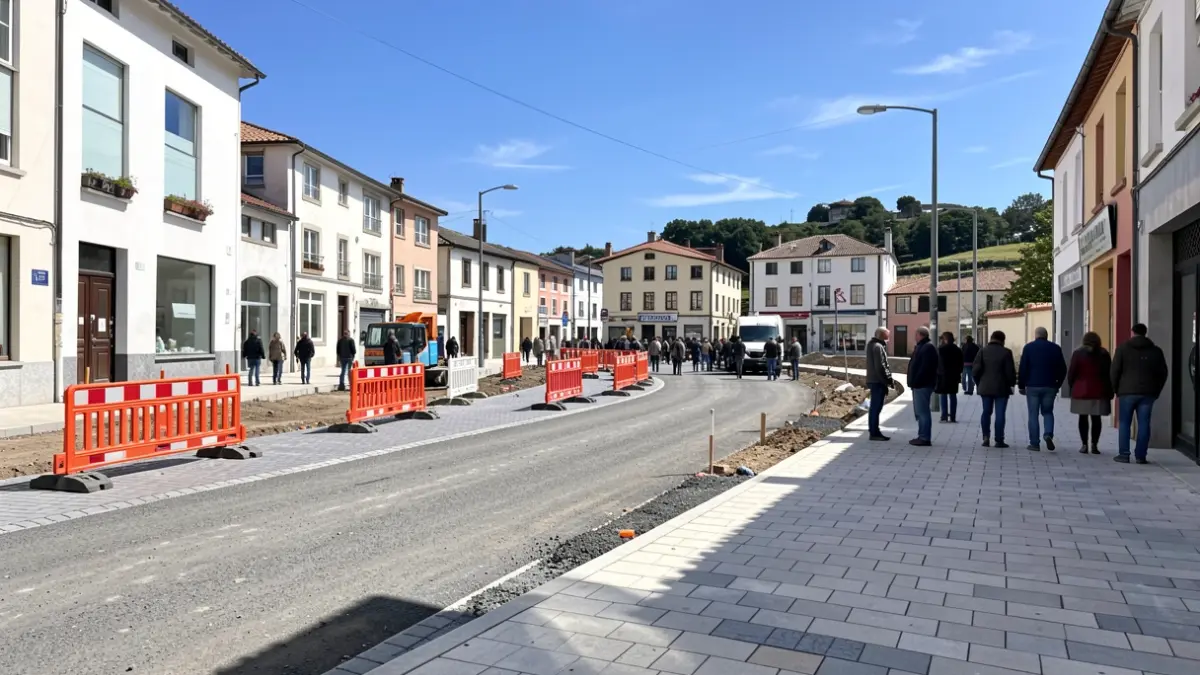 Generic image of street renovation works in Hondarribia.