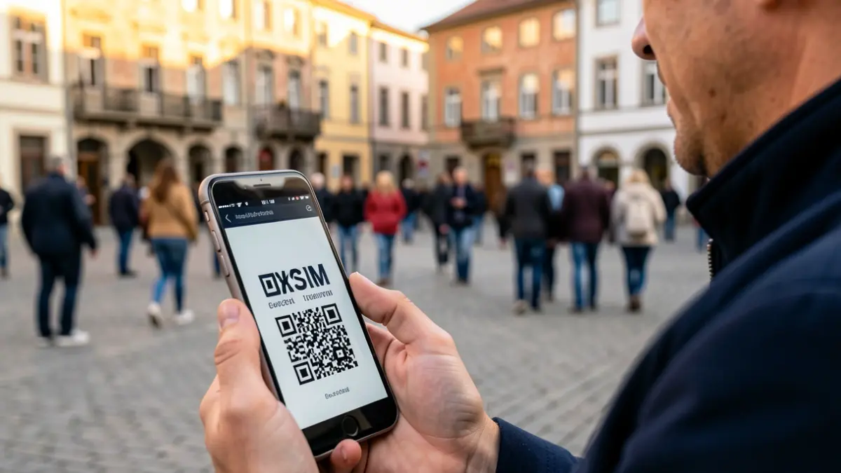 Irudi generikoa telefono bat QR kodearekin.