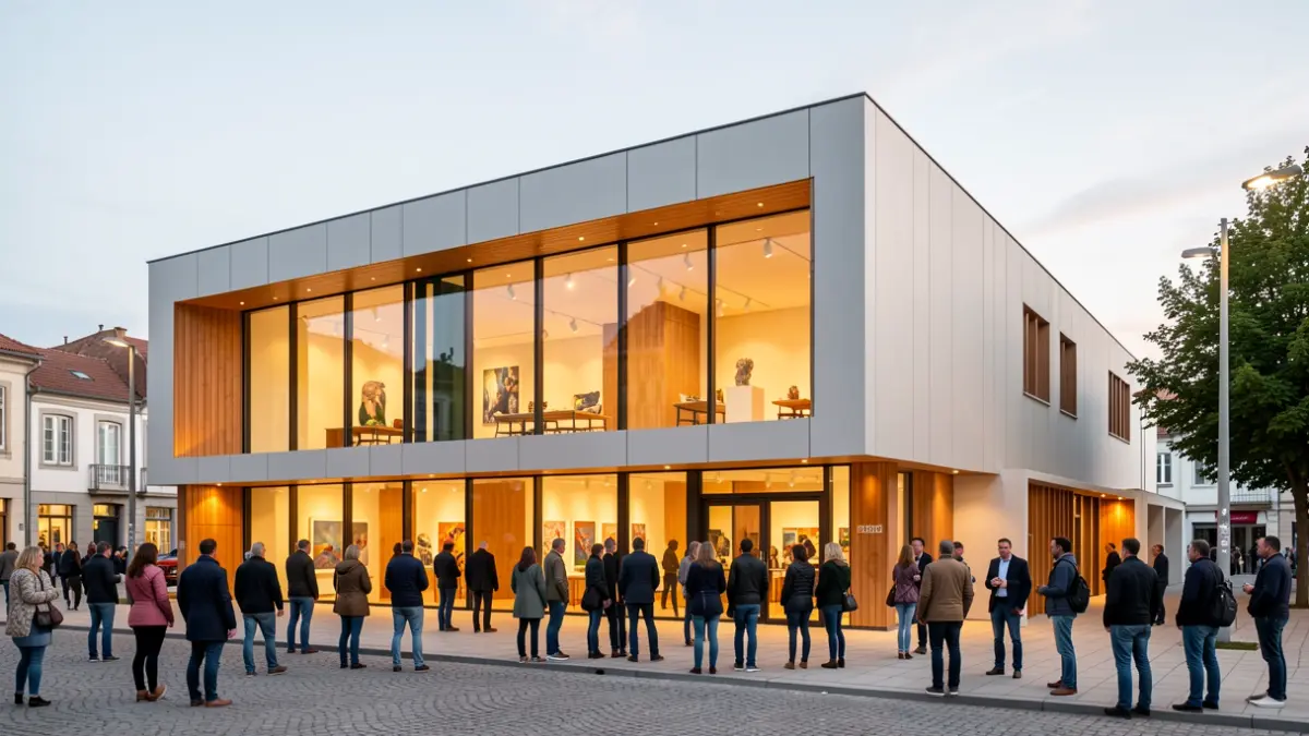 Imagen genérica de la fachada de un centro cultural moderno en Euskadi.
