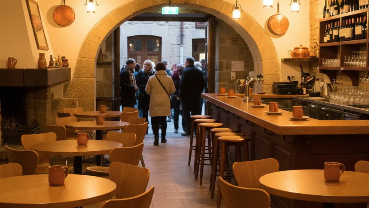 Generic image of a senior citizens' club bar interior, with warm lighting and wooden furniture.