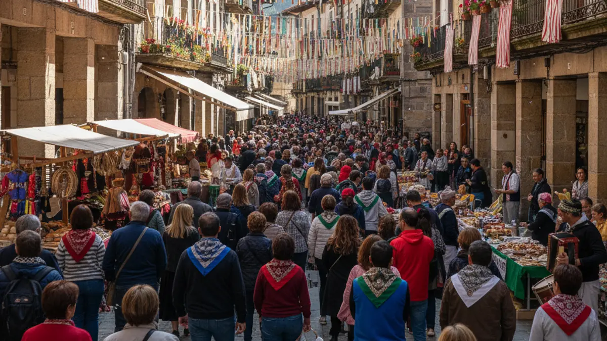 Imagen genérica de la campaña Udaberriko Festa, mostrando un ambiente animado en las calles de Lasarte-Oria.