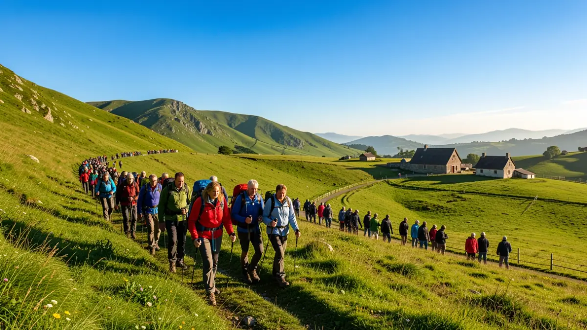 Generic image of a mountain hike.