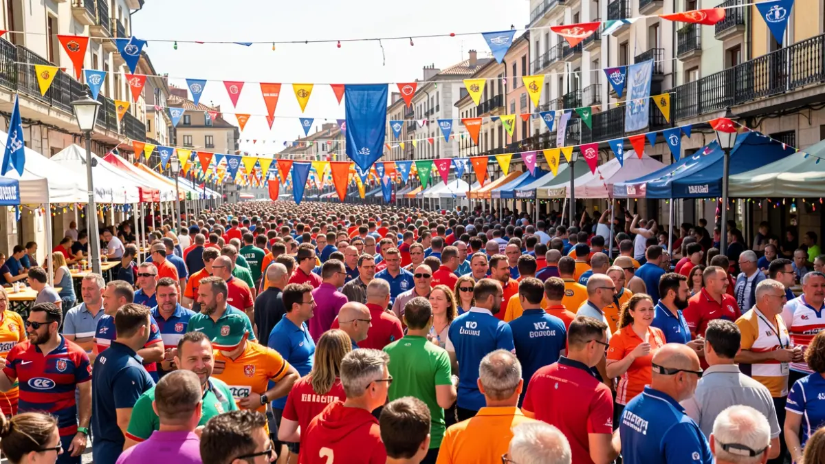 Imagen genérica de un ambiente festivo en una zona de aficionados.