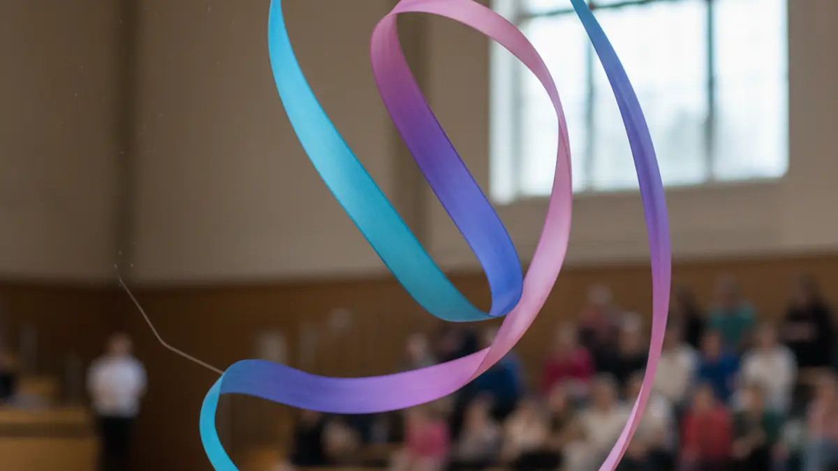 Generic image of a rhythmic gymnastics ribbon in motion