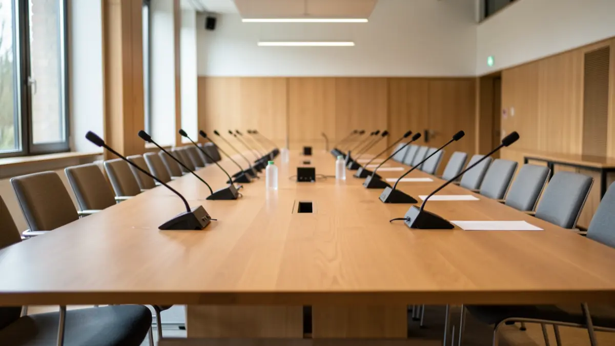 Generic image of a town hall meeting room.