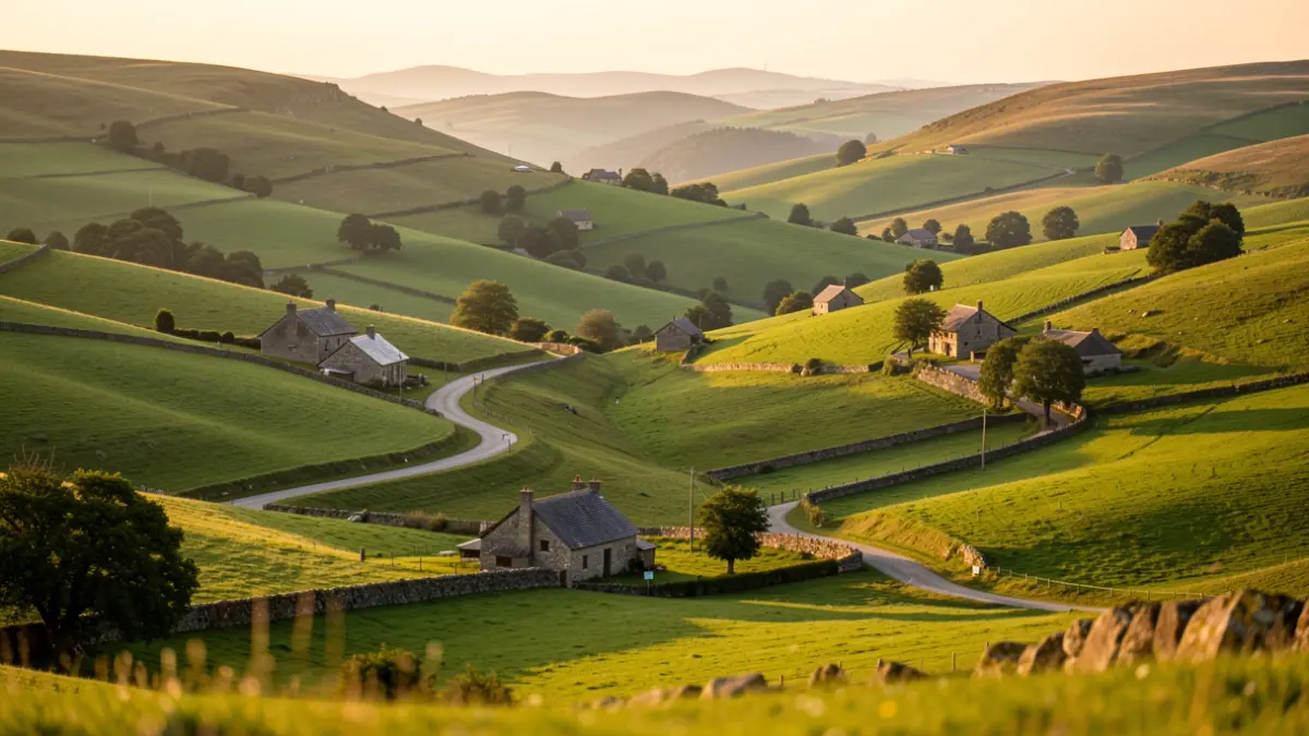 Generic image of a valley landscape in Euskadi.