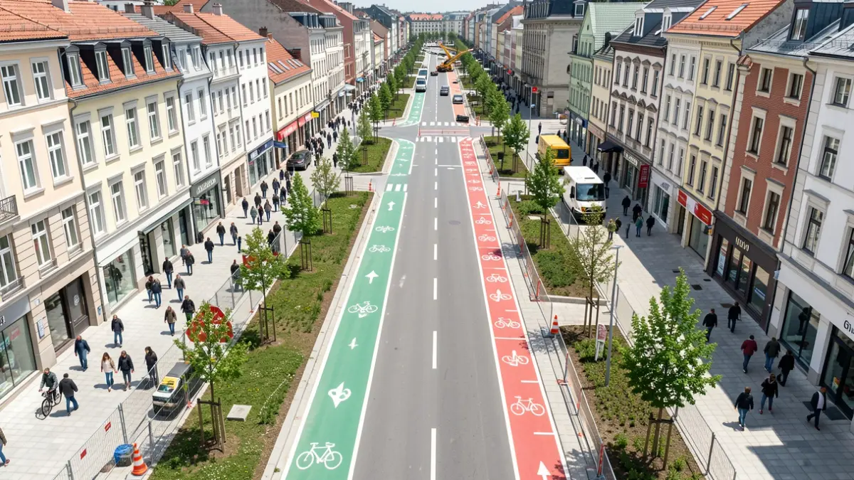 Generic image of urban renovation works on a city street.