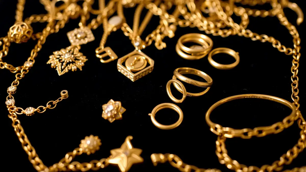 Generic image of gold jewelry, related to a theft case.