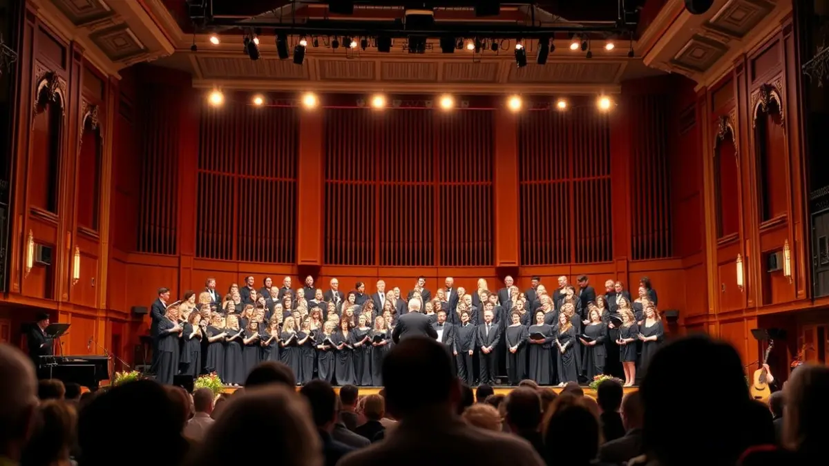 Generic image of a choir performing in a concert hall.