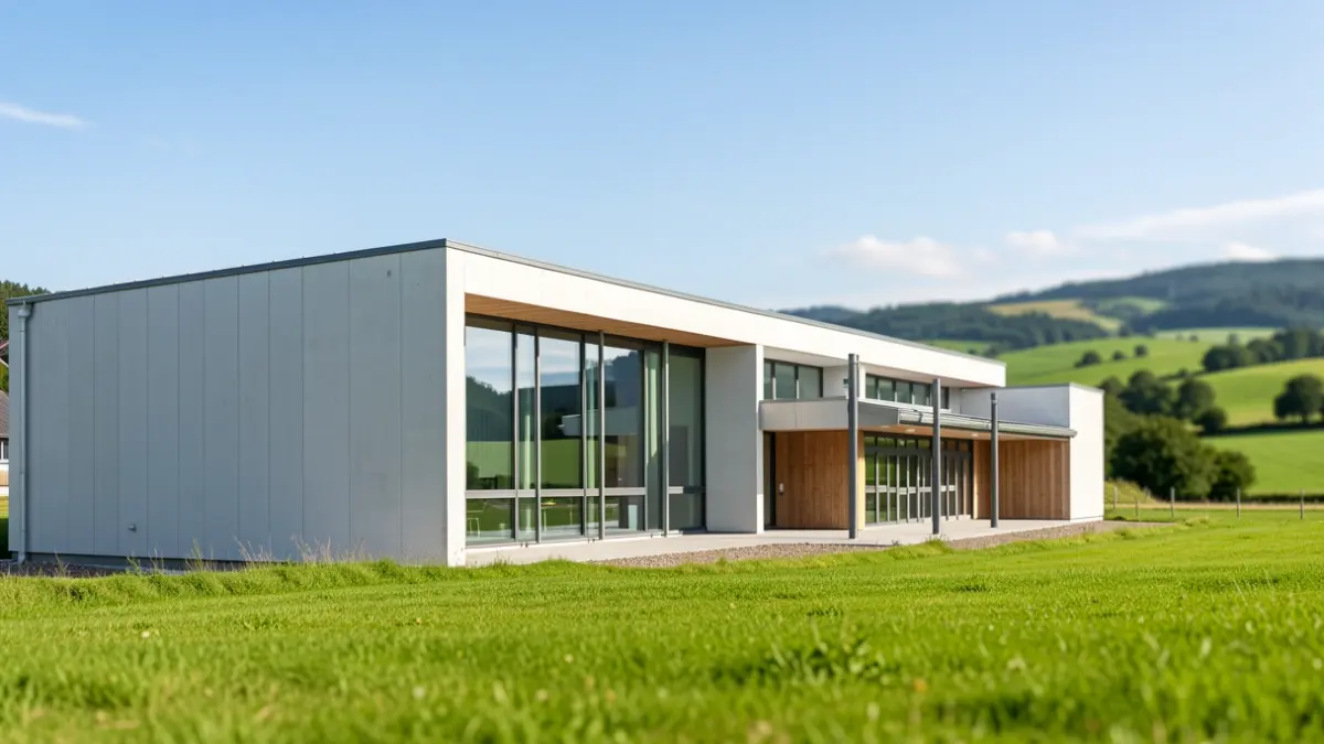 Generic image: Facade of an educational center in Agurain, in a rural Euskadi setting.