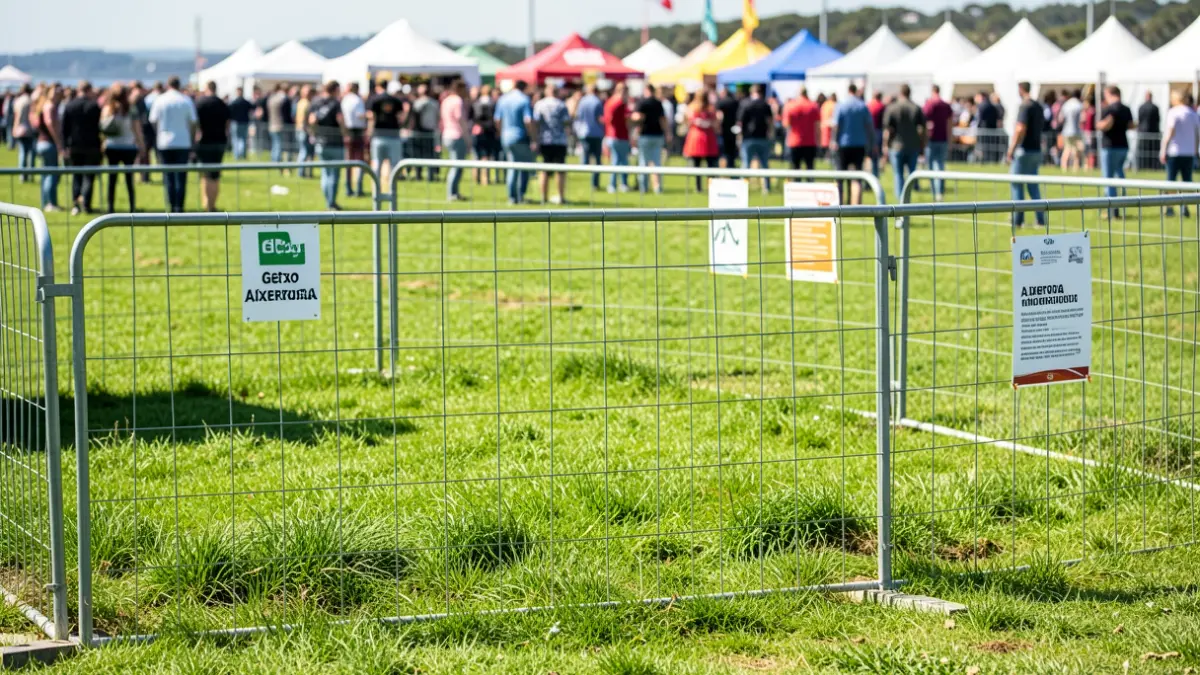 Generic image: A section of the Aixerrota grounds, cordoned off with signage.