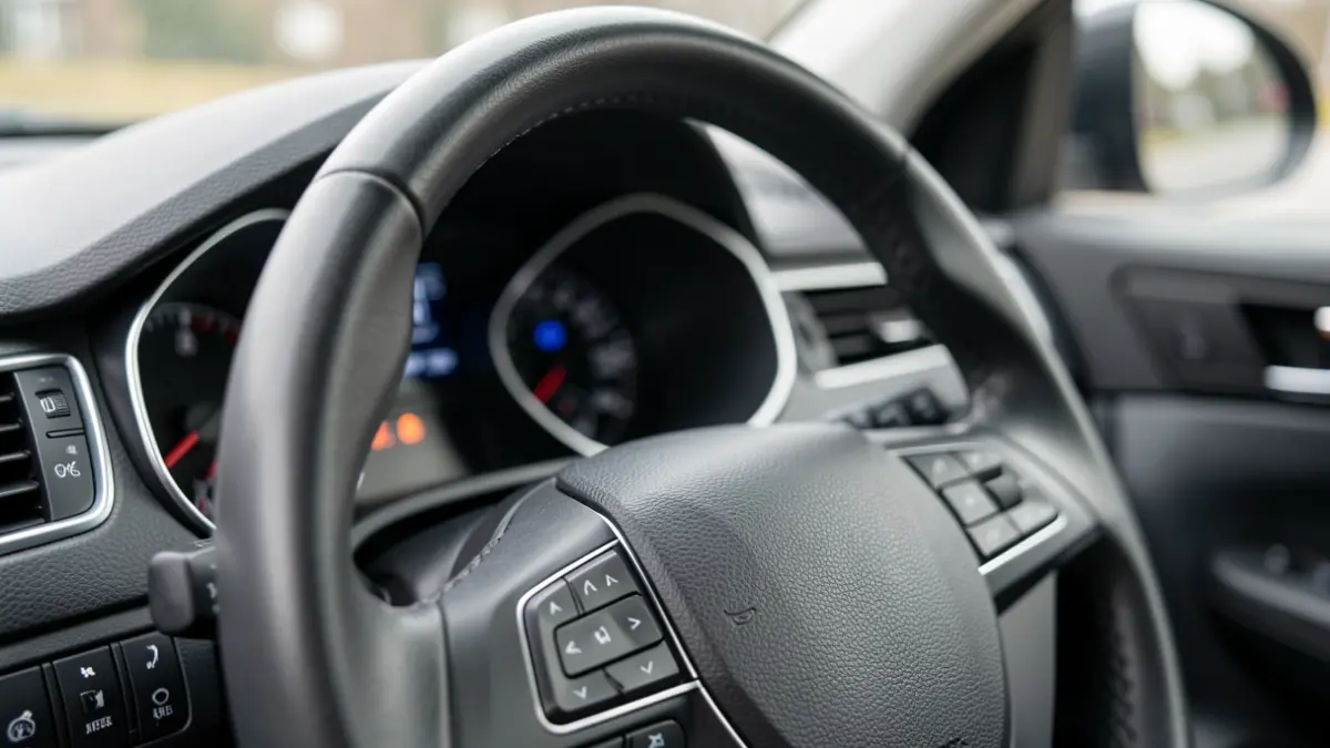 Irudi generikoa poliziaren auto baten barrualdeaz.