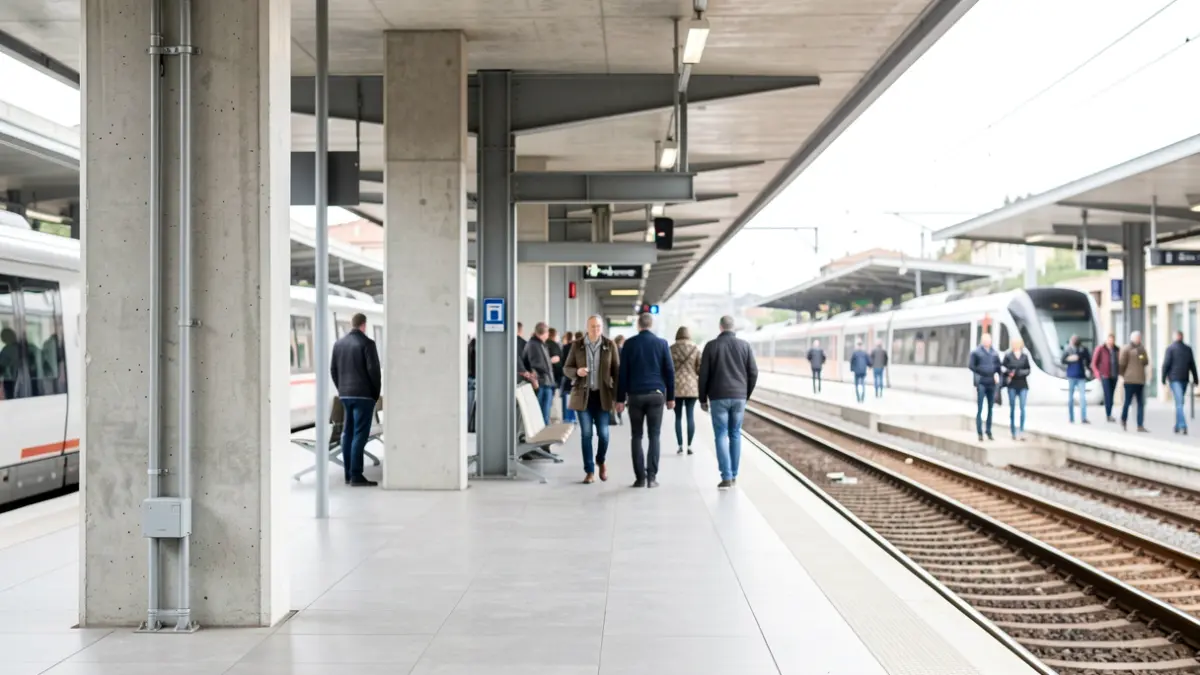 Generic image: Modern train station platform in Gipuzkoa.