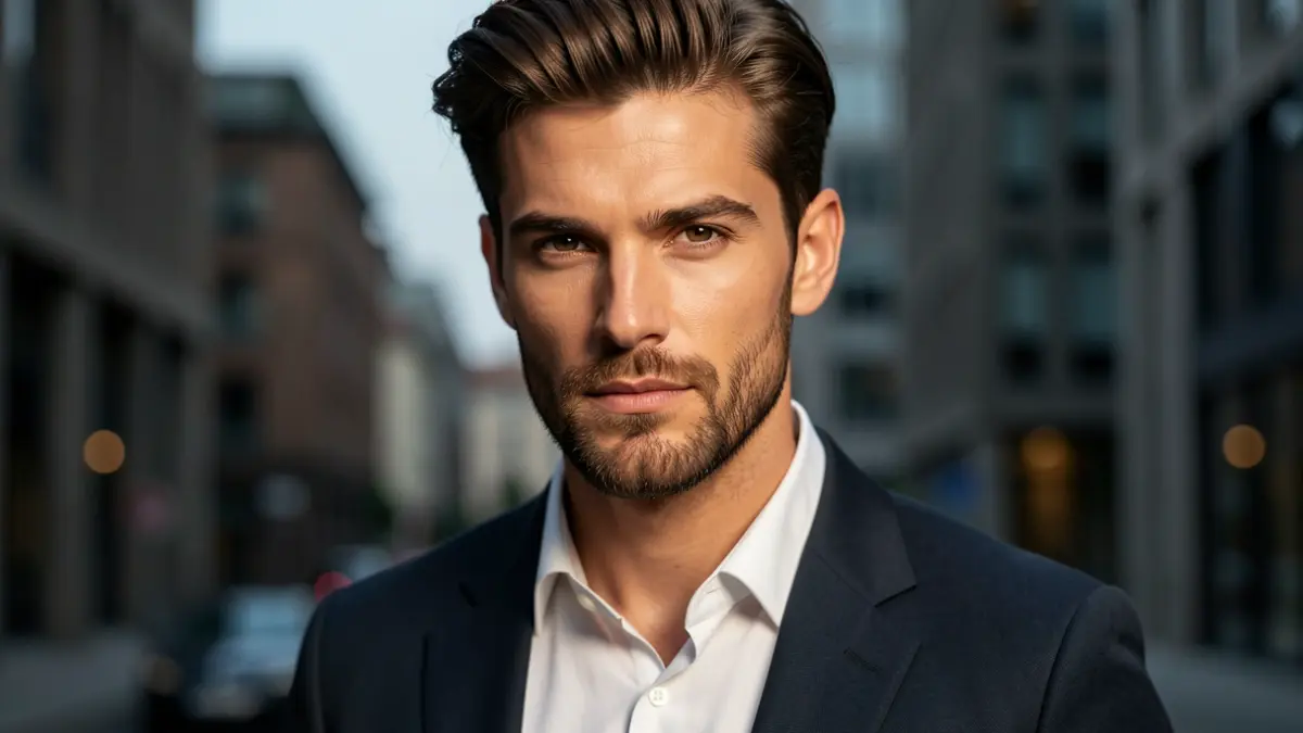Generic image: a professional model posing in a studio.