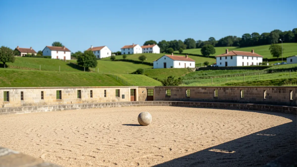 Imagen genérica de una cancha de pelota vasca.