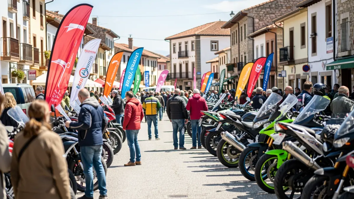Imagen genérica sobre el ambiente de un evento de motocicletas en Astigarraga.