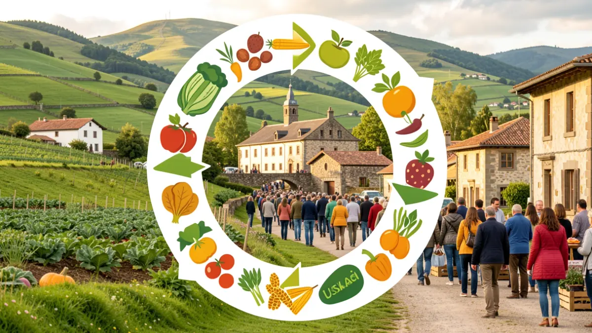 Imagen genérica: Símbolo circular de la Mesa de Alimentación, con elementos de agricultura y colaboración.