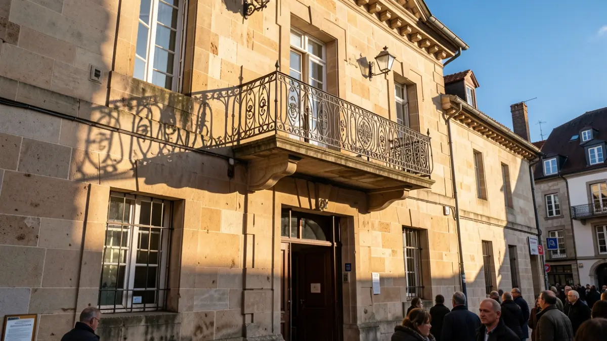 Fachada soleada del ayuntamiento de Azkoitia.
