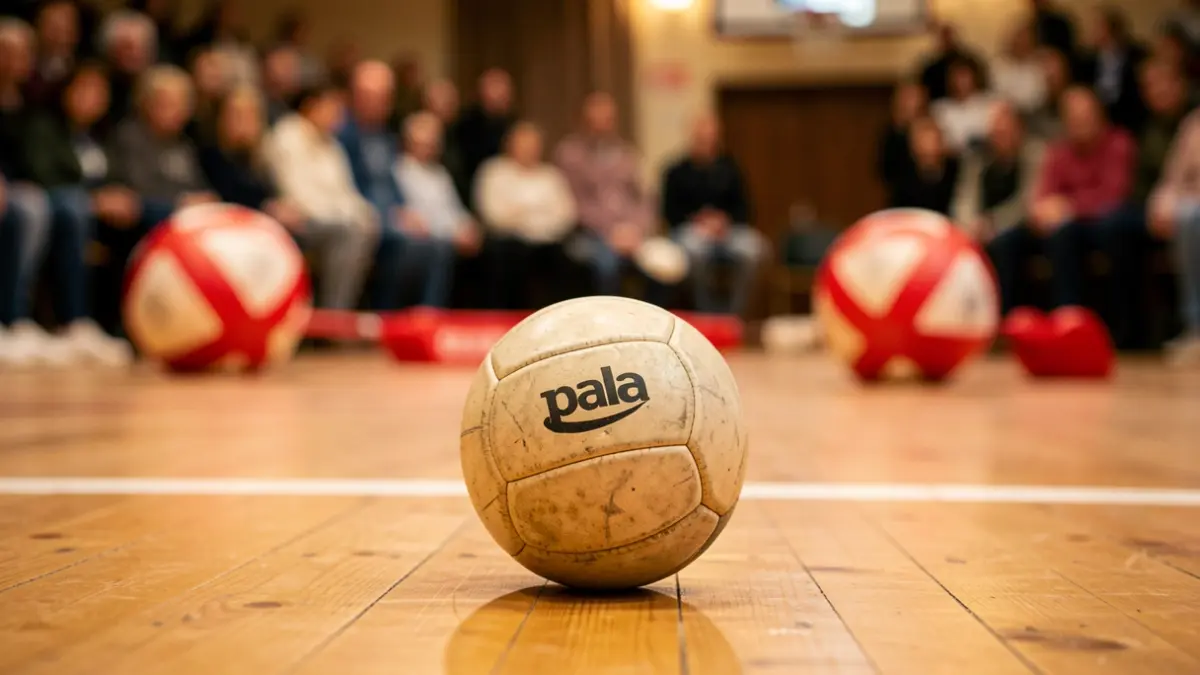 Imagen genérica de una pelota de pala y equipamiento de pala con luz cálida.