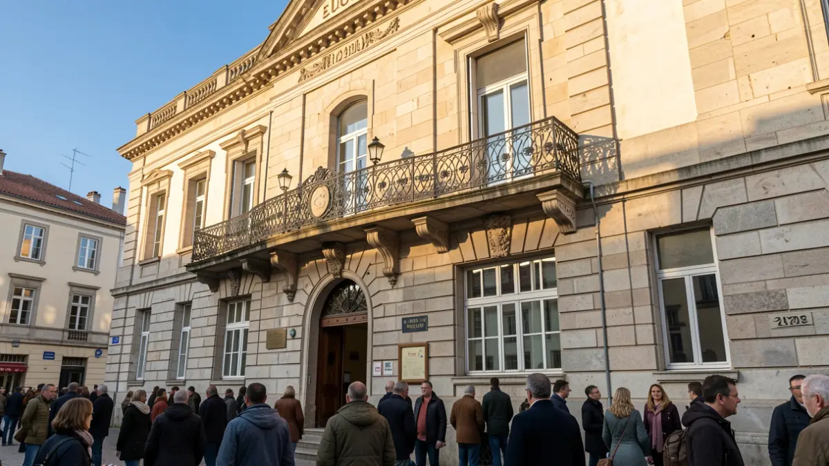 Fachada soleada del ayuntamiento de Orio.