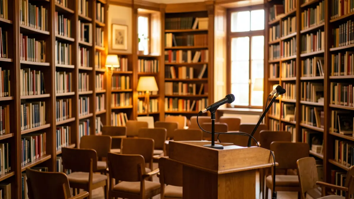Generic image of a room prepared for a cultural event.