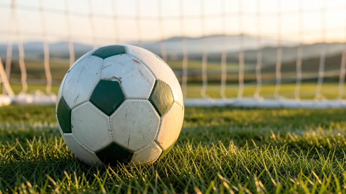 Generic image: soccer ball and goal net.