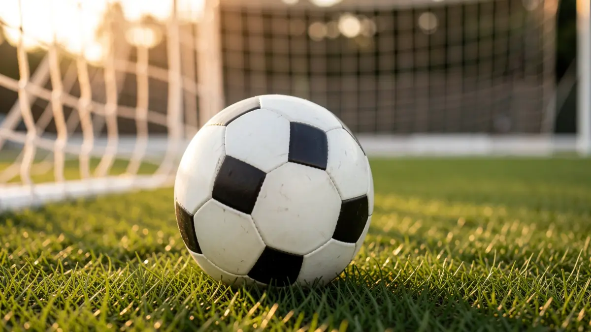 Imagen genérica de un balón y una red de portería.
