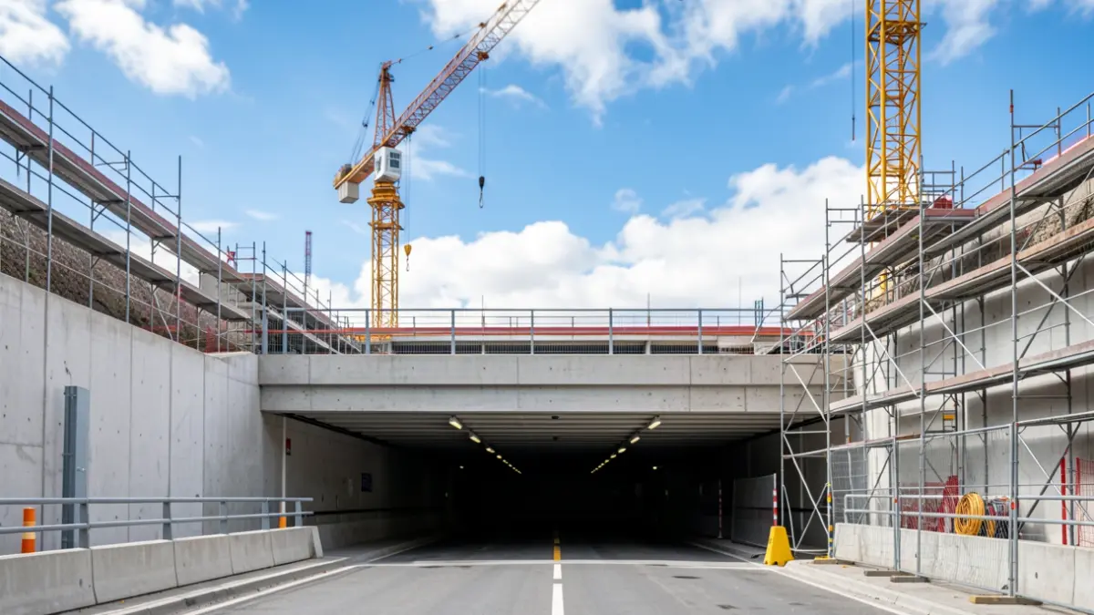 Generic image of a parking construction site in Bilbao.