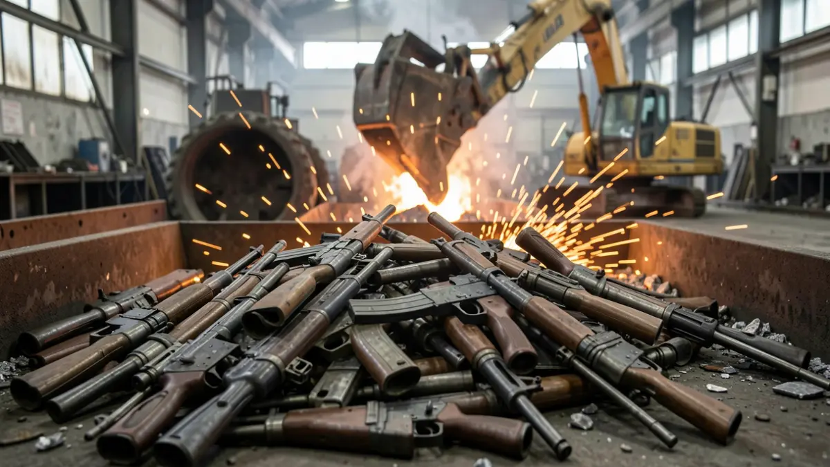 Generic image of the weapons destruction process.