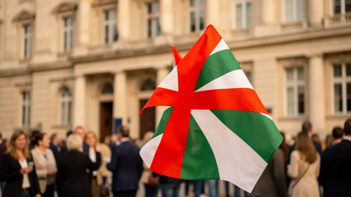 Irudi generikoa: Eusko Jaurlaritzaren egoitza lausoa eta eztabaida politikoa irudikatzen duen testuinguru bat.