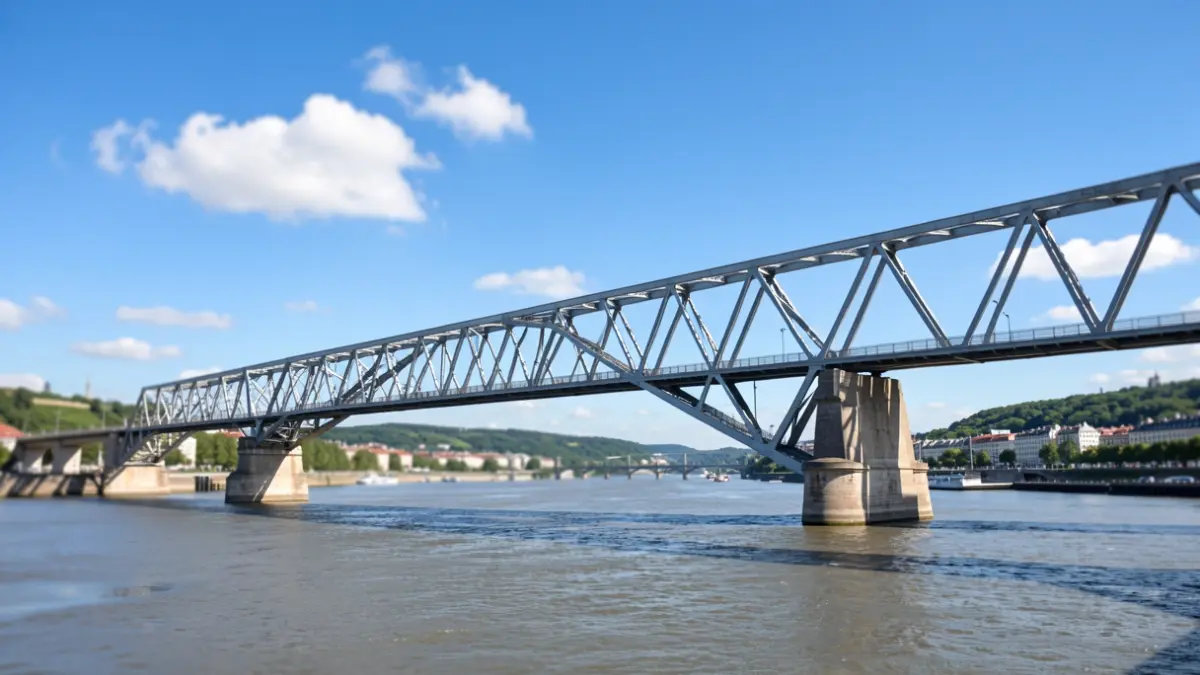 Generic image of the Puente Colgante (Vizcaya Bridge) over the river.