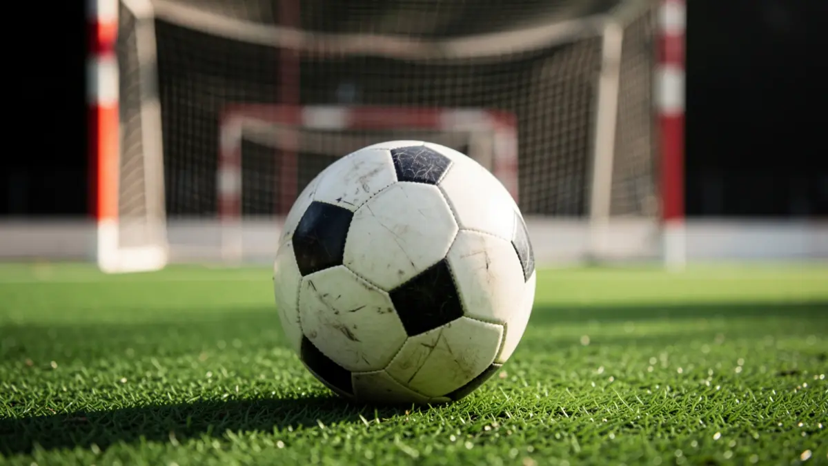 Imagen genérica de una pelota de hockey en una pista.