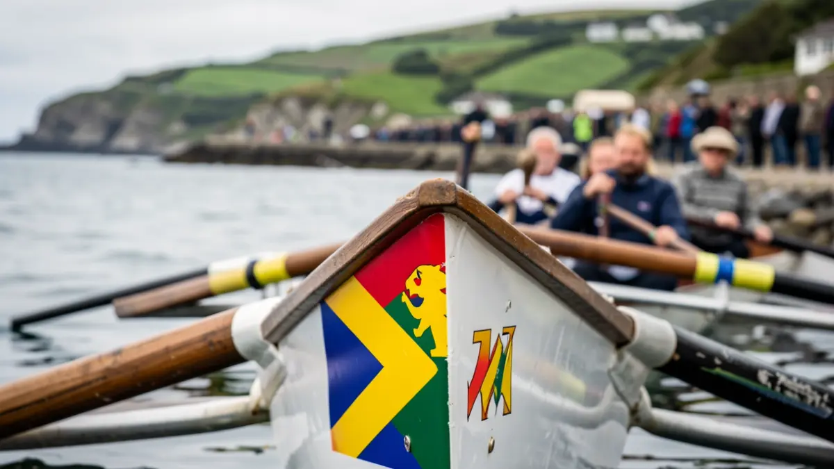 Generic image: stern of a rowing boat with a Basque flag.