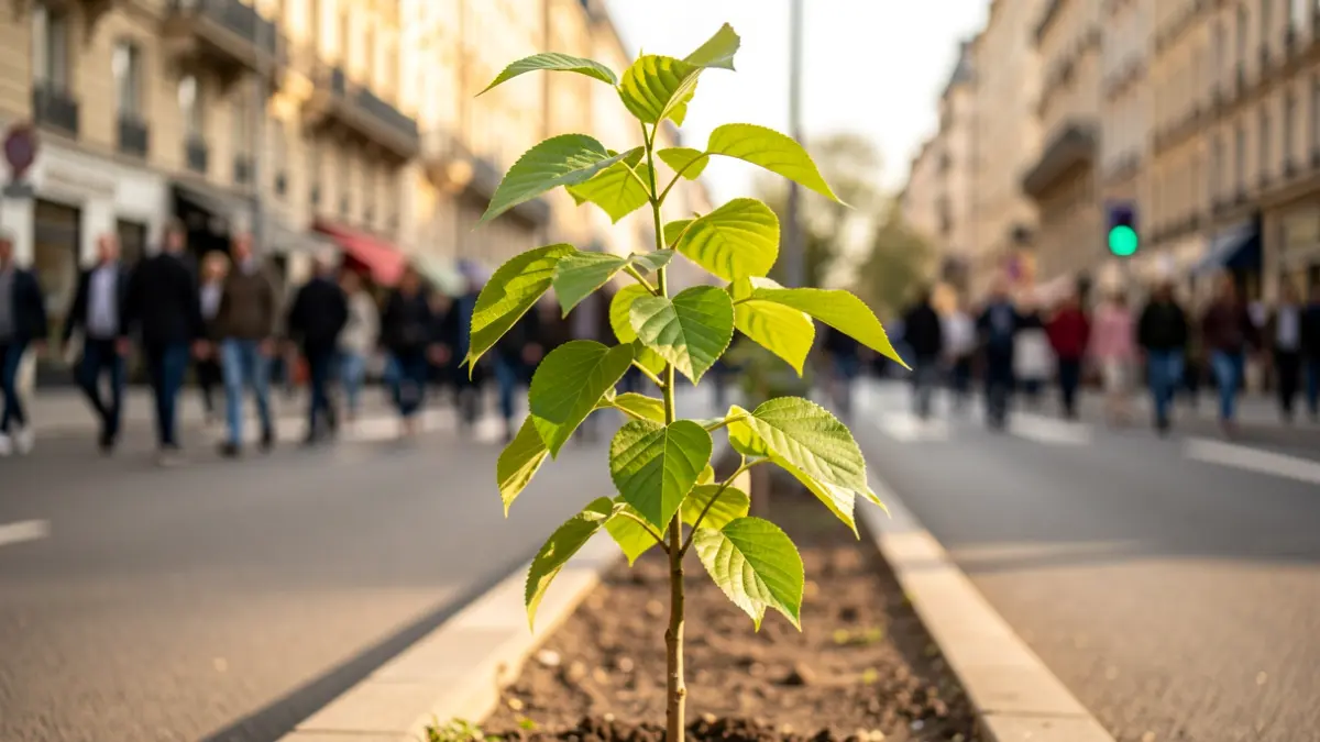Generic image: A young tree on Zumar Kalea street in Durango.